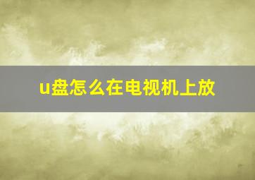 u盘怎么在电视机上放