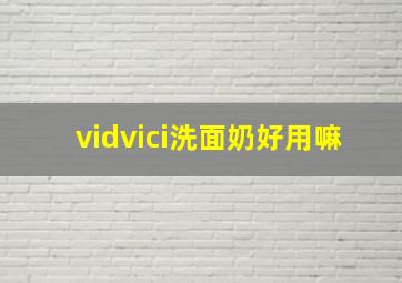 vidvici洗面奶好用嘛