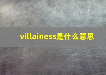 villainess是什么意思