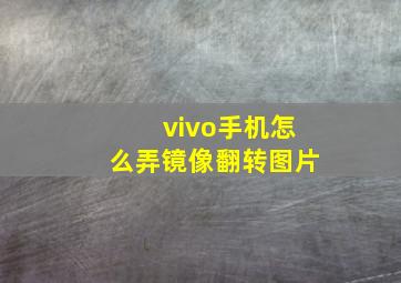 vivo手机怎么弄镜像翻转图片