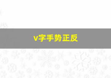 v字手势正反