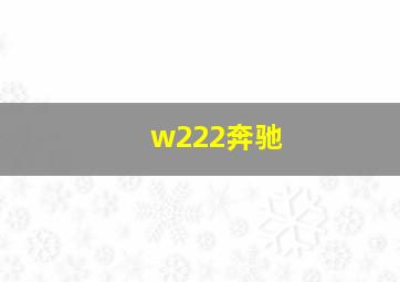 w222奔驰