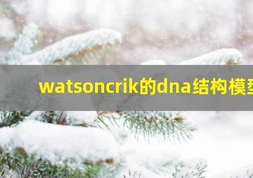 watsoncrik的dna结构模型