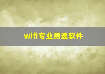 wifi专业测速软件