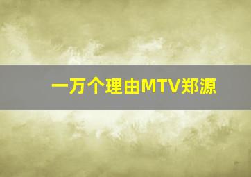 一万个理由MTV郑源