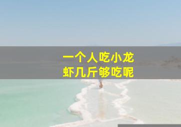 一个人吃小龙虾几斤够吃呢