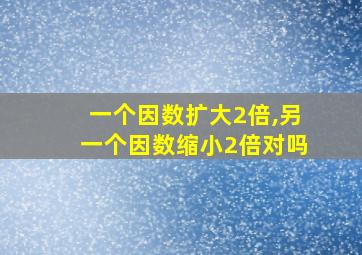 一个因数扩大2倍,另一个因数缩小2倍对吗