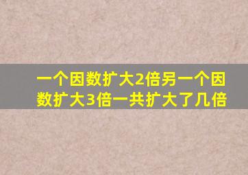 一个因数扩大2倍另一个因数扩大3倍一共扩大了几倍