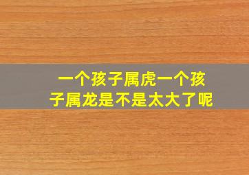 一个孩子属虎一个孩子属龙是不是太大了呢