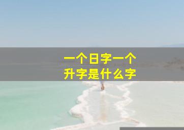 一个日字一个升字是什么字