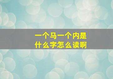 一个马一个内是什么字怎么读啊