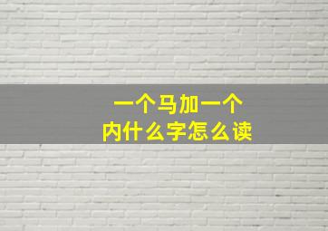 一个马加一个内什么字怎么读