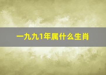 一九九1年属什么生肖