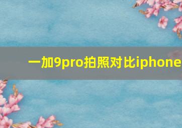 一加9pro拍照对比iphone