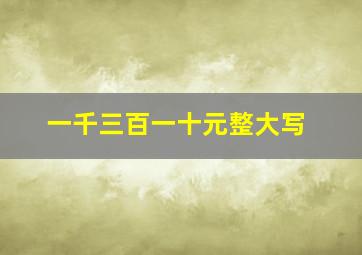 一千三百一十元整大写