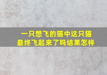 一只想飞的猫中这只猫最终飞起来了吗结果怎样