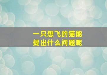 一只想飞的猫能提出什么问题呢