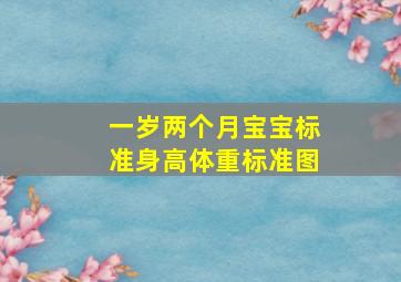 一岁两个月宝宝标准身高体重标准图