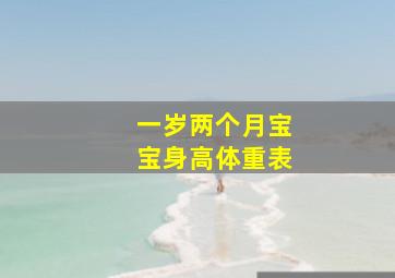 一岁两个月宝宝身高体重表