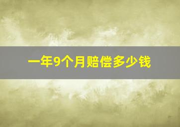 一年9个月赔偿多少钱