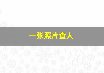 一张照片查人