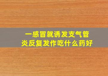 一感冒就诱发支气管炎反复发作吃什么药好