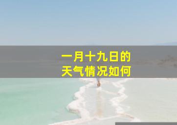 一月十九日的天气情况如何