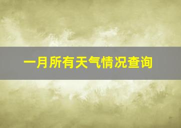 一月所有天气情况查询