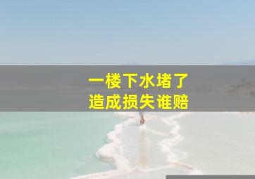 一楼下水堵了造成损失谁赔