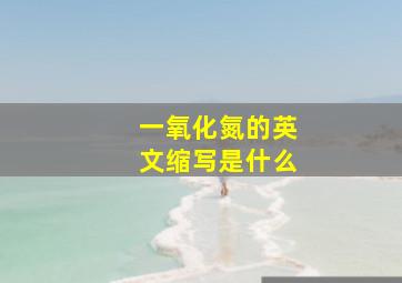 一氧化氮的英文缩写是什么