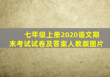 七年级上册2020语文期末考试试卷及答案人教版图片