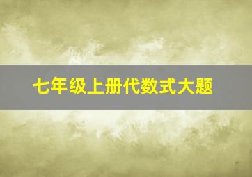 七年级上册代数式大题