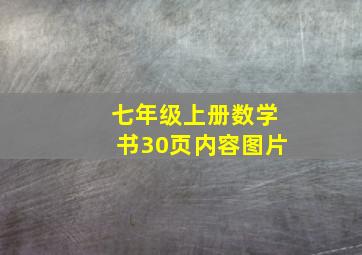 七年级上册数学书30页内容图片