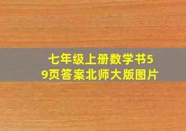 七年级上册数学书59页答案北师大版图片