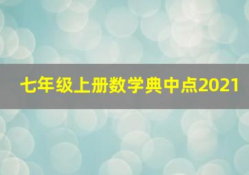 七年级上册数学典中点2021