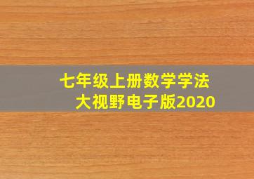 七年级上册数学学法大视野电子版2020