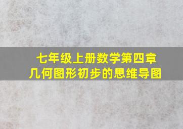 七年级上册数学第四章几何图形初步的思维导图