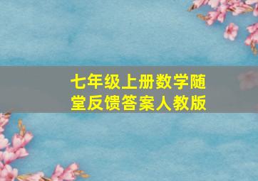 七年级上册数学随堂反馈答案人教版