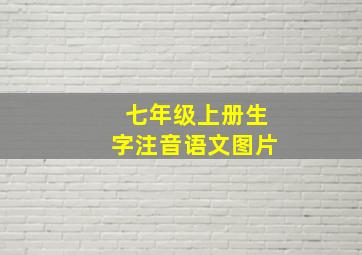 七年级上册生字注音语文图片