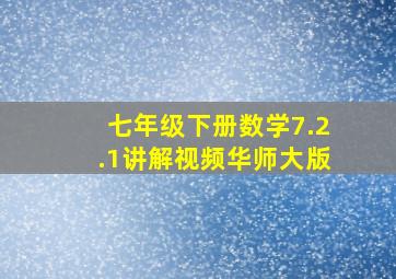 七年级下册数学7.2.1讲解视频华师大版