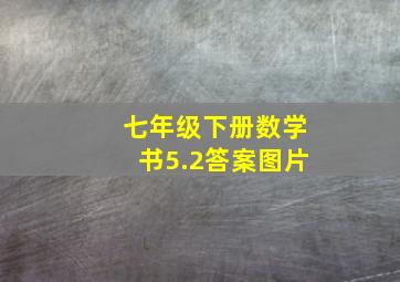 七年级下册数学书5.2答案图片