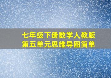 七年级下册数学人教版第五单元思维导图简单