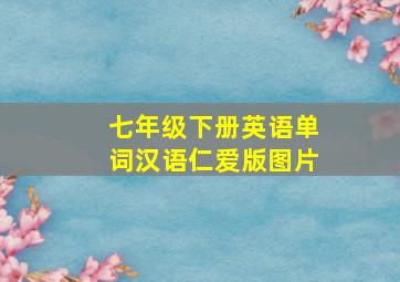 七年级下册英语单词汉语仁爱版图片