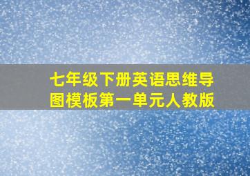 七年级下册英语思维导图模板第一单元人教版