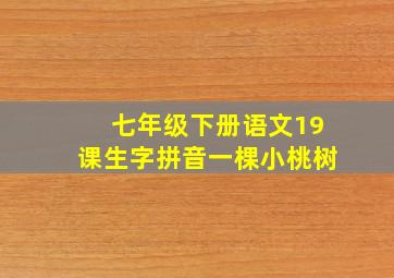 七年级下册语文19课生字拼音一棵小桃树