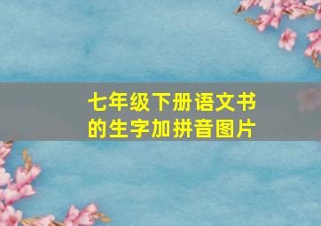 七年级下册语文书的生字加拼音图片