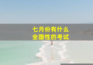 七月份有什么全国性的考试