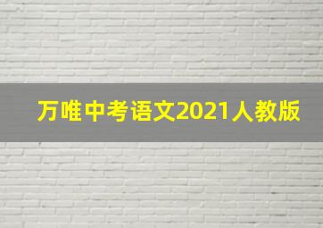 万唯中考语文2021人教版