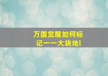 万国觉醒如何标记一一大块地l