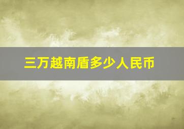 三万越南盾多少人民币